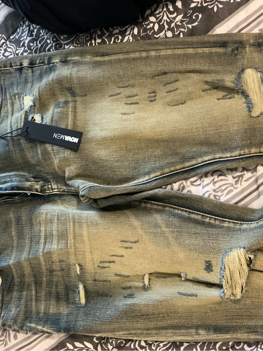 Fashion Nova Men's Distressed Slim Jeans